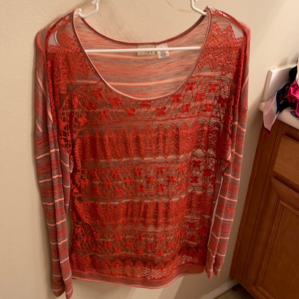 Long sleep mesh shirt